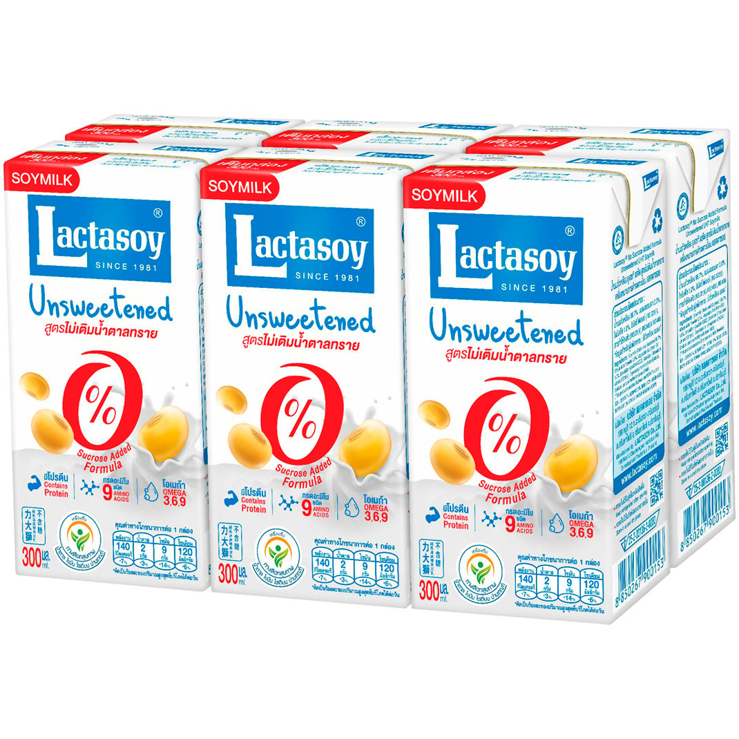 LACTASOY SOYMILK EXTER 300 UNSWEETENED [300mlX6S] HALAL