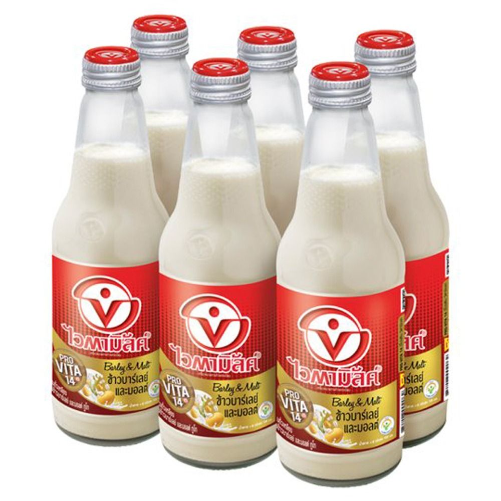 VITAMILK BARLEY AND MALT SOY MILK [ GLASS BOTTLE ] 300ML [HALAL]