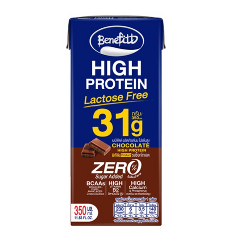 BENEFITT HIGH PROTEIN LACTOSE FREE 31g 0% SUGAR CHOCOLATE MILK | STRAWBERRY MILK 350ML HALAL