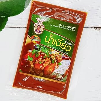 MAE AMPORN BRAND NAM NGEAW CURRY PASTE | GREEN CURRY PASTE | RED CURRY PASTE 100G