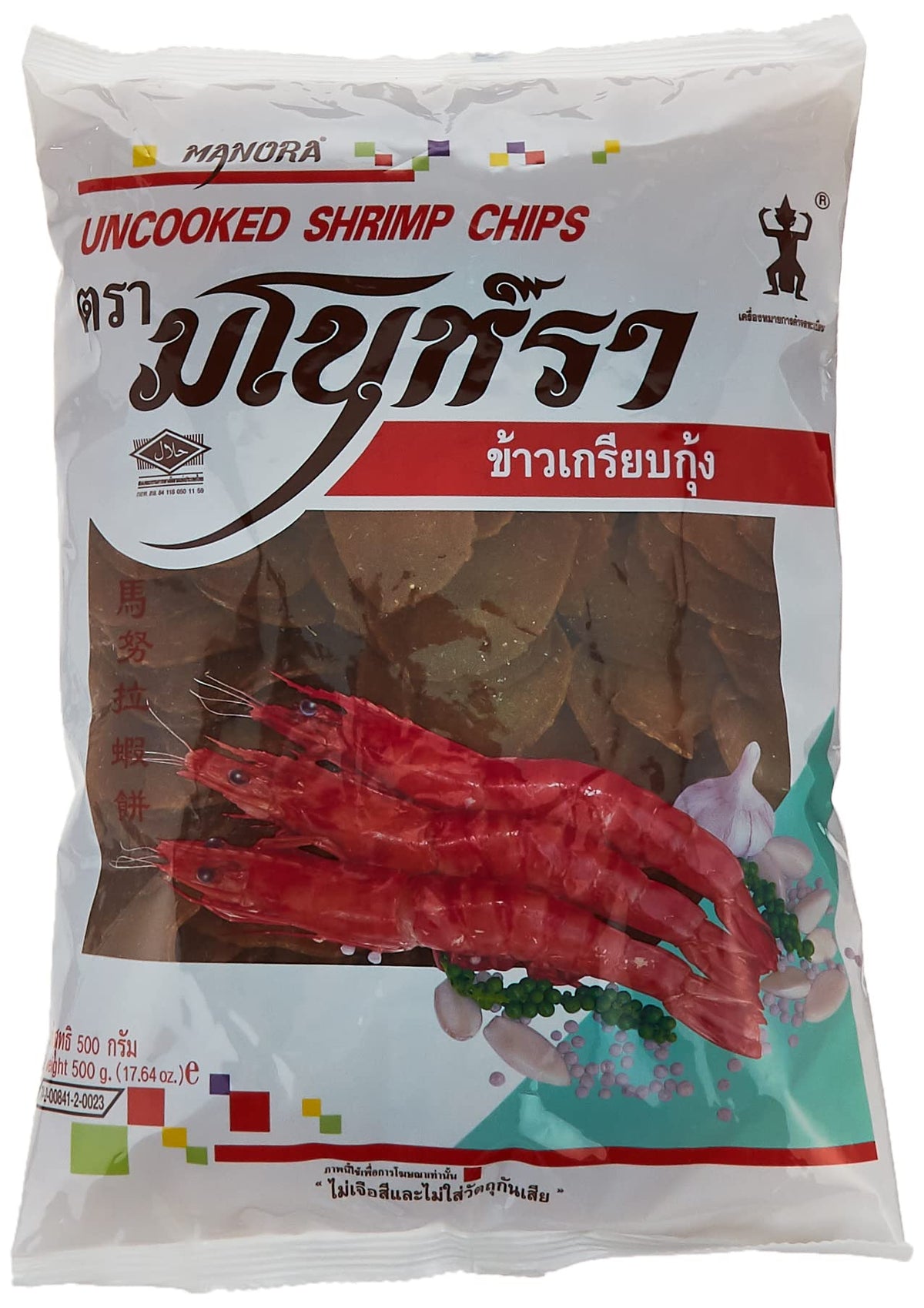 MANORA BRAND UNCOOKED SHRIMP | CRAB | FISH CHIPS 500G [HALAL]