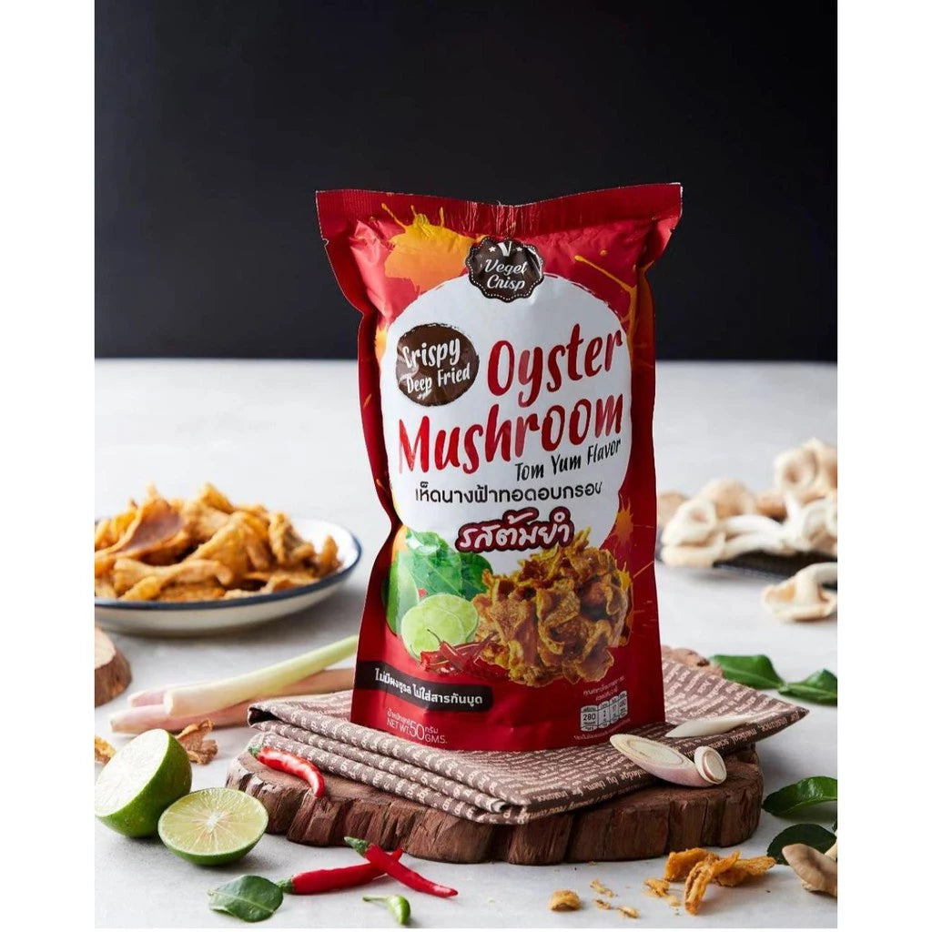 Veget Crisp - Crispy Deep Fried Oyster Mushroom (Original/Tomyum) 40g