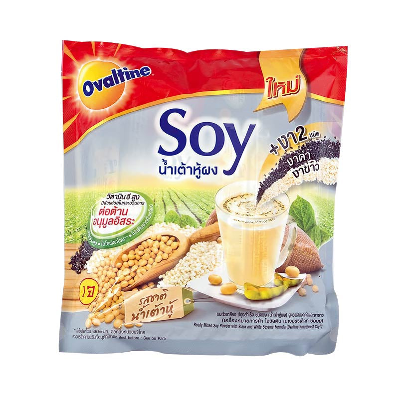 OVALTINE SOY READY MIXED WITH BLACK SESAME WHITE SESAME [LESS SUGAR] 364G [28GX13S]