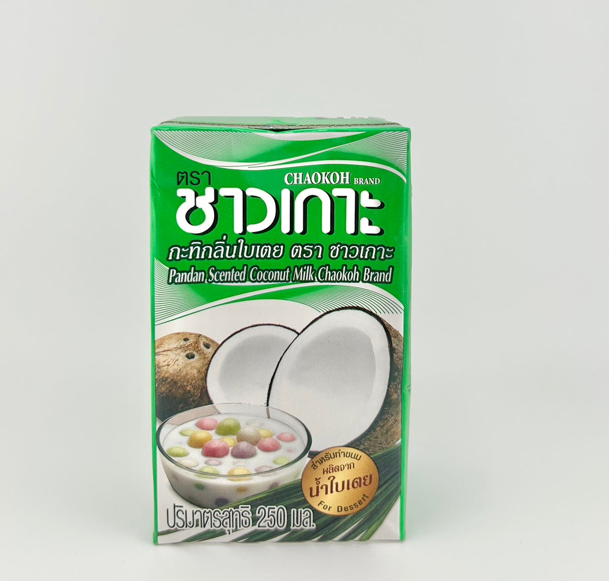 CHAOKOH BRAND PANAN SCENTED COCONUT MILK | CANDIE SCENTED COCONUT MILK 250ML HALAL [ FOR DESSERT ]