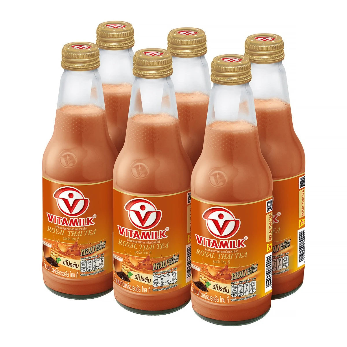 VITAMILK ROYAL THAI MILK TEA SOY MILK [ GLASS BOTTLE ] 300ML [HALAL]