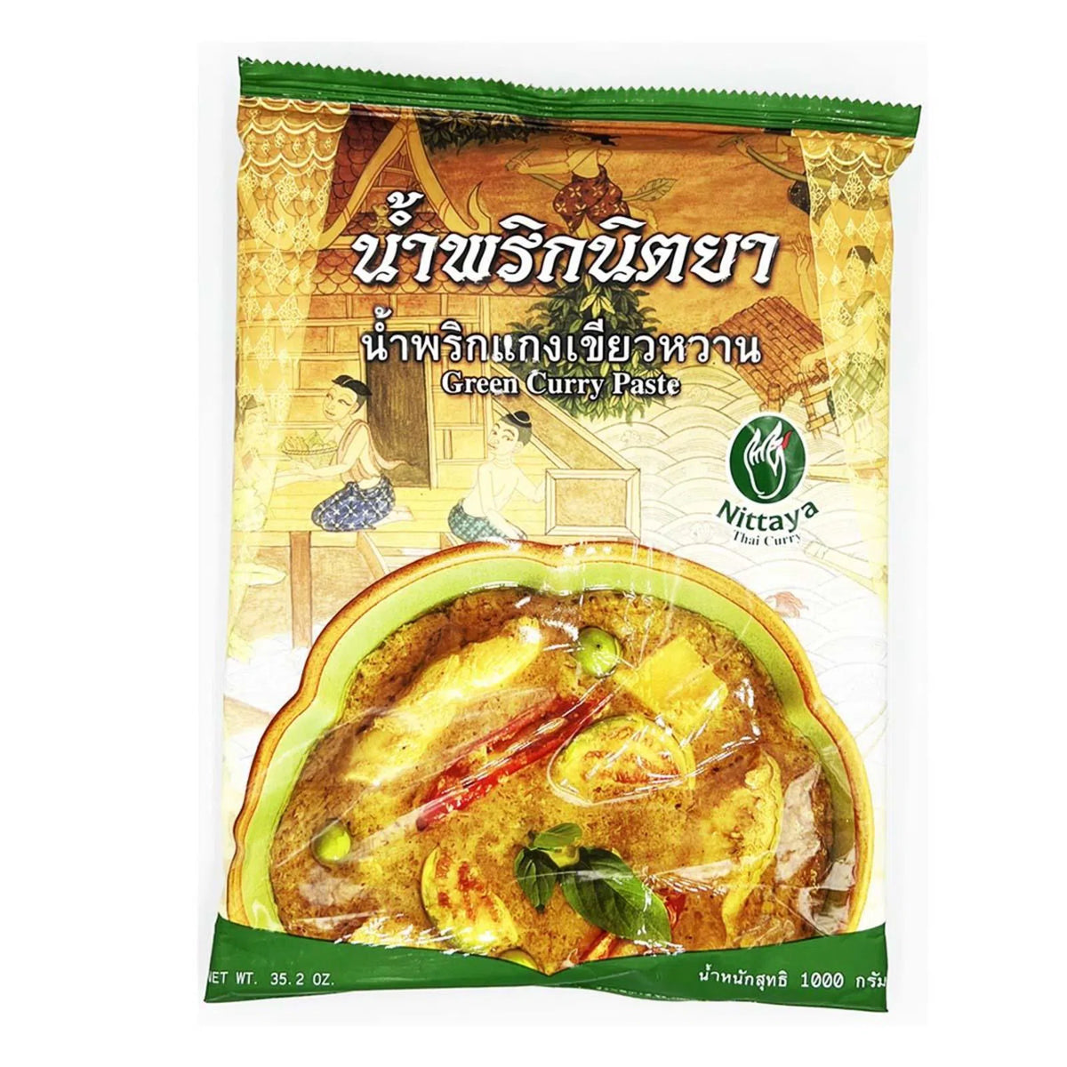 NITTAYA BRAND GREEN CURRY PASTE 1000G [ HALAL ]