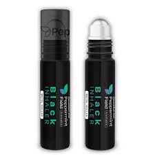 PEPPERMINT FIELD Aromatic Black Inhaler Metal Roller 5 cc.