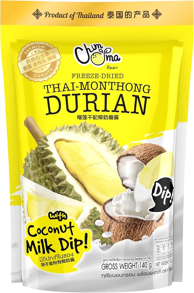 CHIMMA FREEZE-DRIED MHORN THONG DURIAN (WITH COCONUT MILK DOP) 100G
