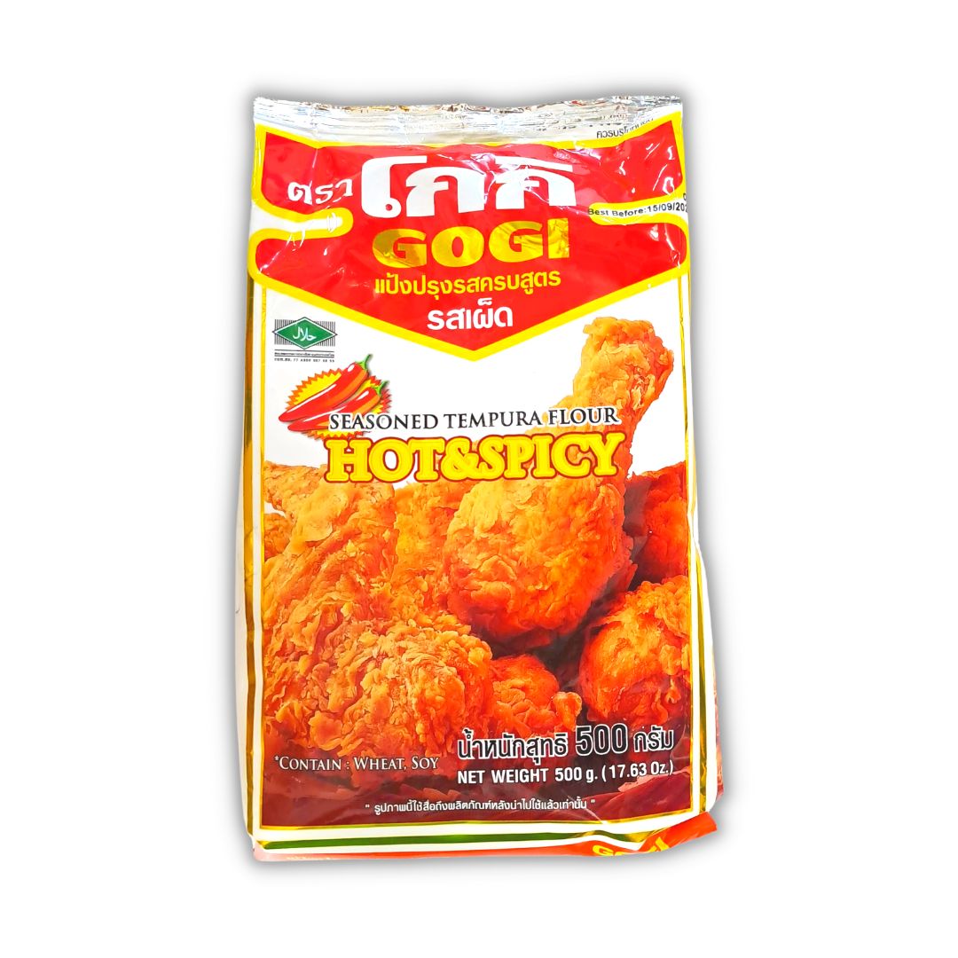 GOGI SEASONED TEMPURA FLOUR HOT& SPICY 500G [HALAL]