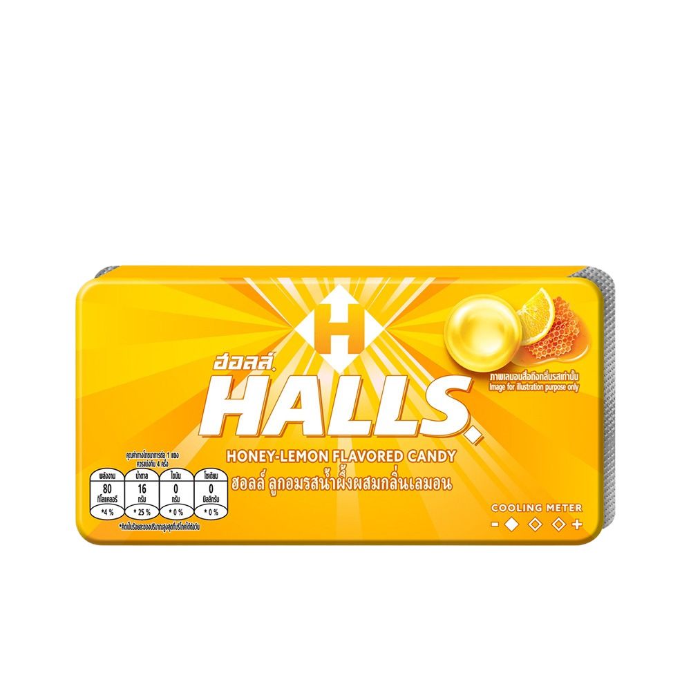 HALLS Candies 8 Tables 22.4g Halal Honey / Icy Strawberry Syrup /Red lime soda
