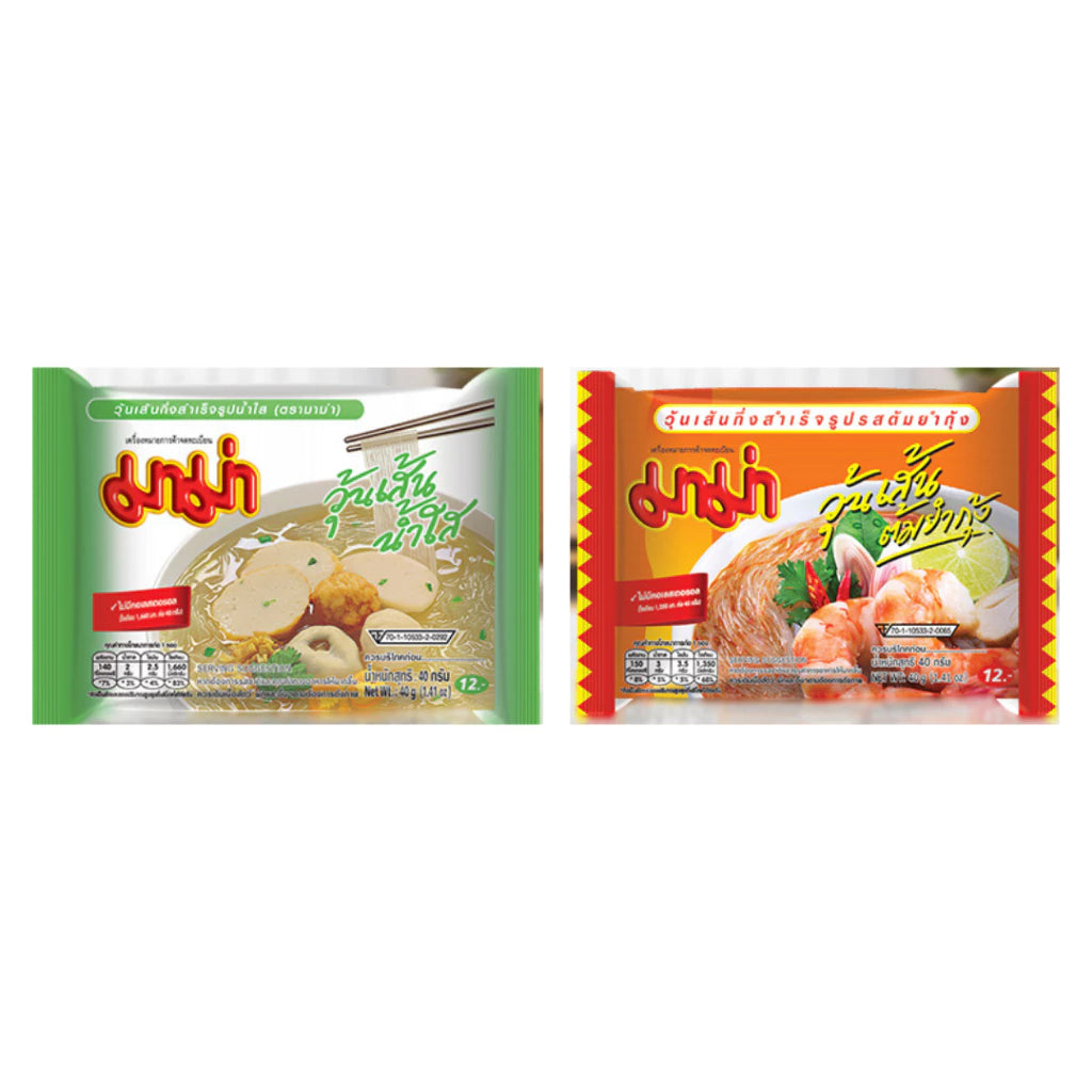 MAMA Brand Instant Bean Vermicelli 40G x 5Pack [Clear Soup / Tom Yum]