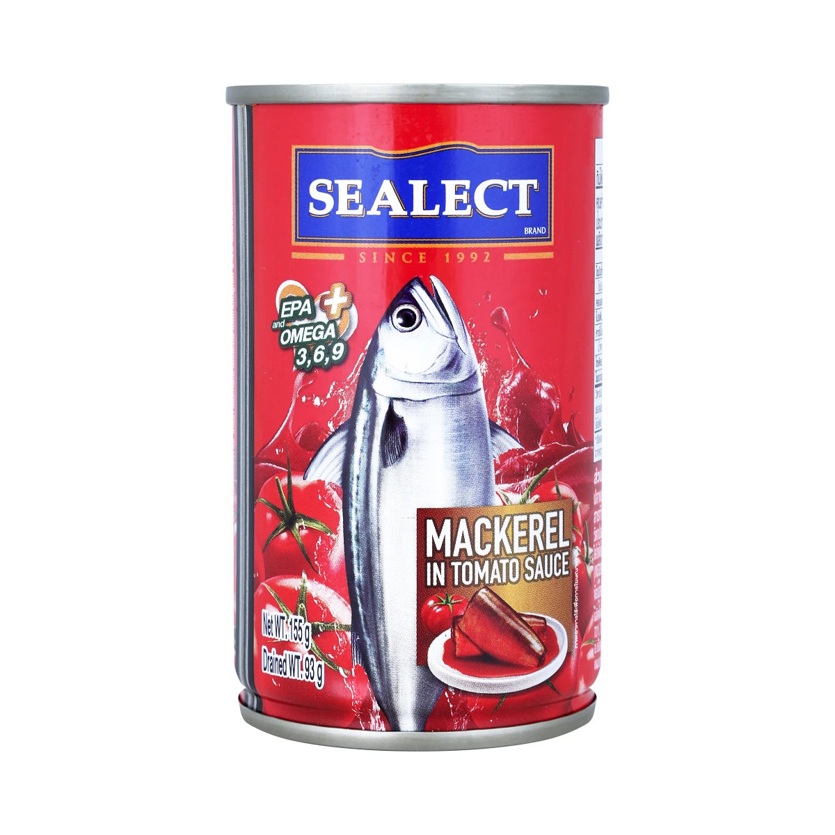 SEALECT MACKERELS IN TOMATO SAUCE | SACINES IN TOMATO SAUCE [ 155G ] HALAL