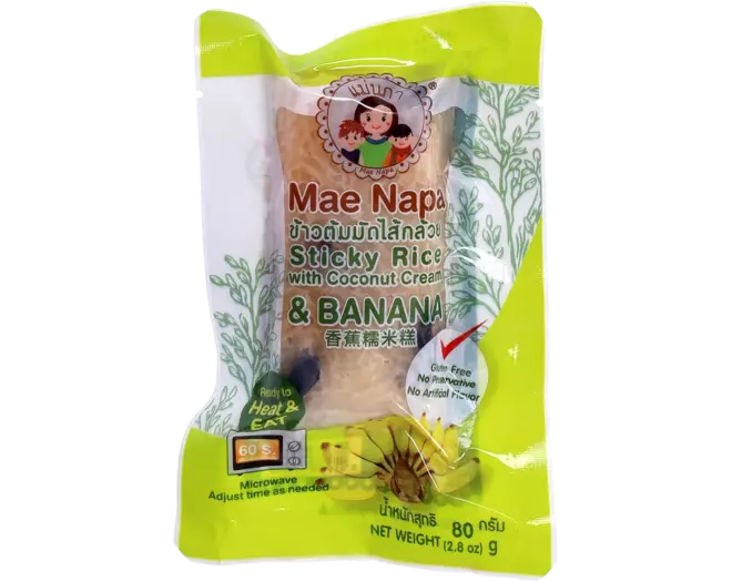 MAE NAPA STICKY RICE WITH COCONUT CREAM 80G HALAL