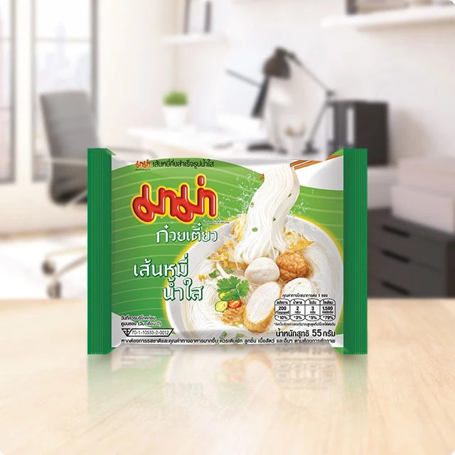 MAMA Brand Instant Rice Vermicelli 55G x 5Pack [Clear Soup / Tom Yum]