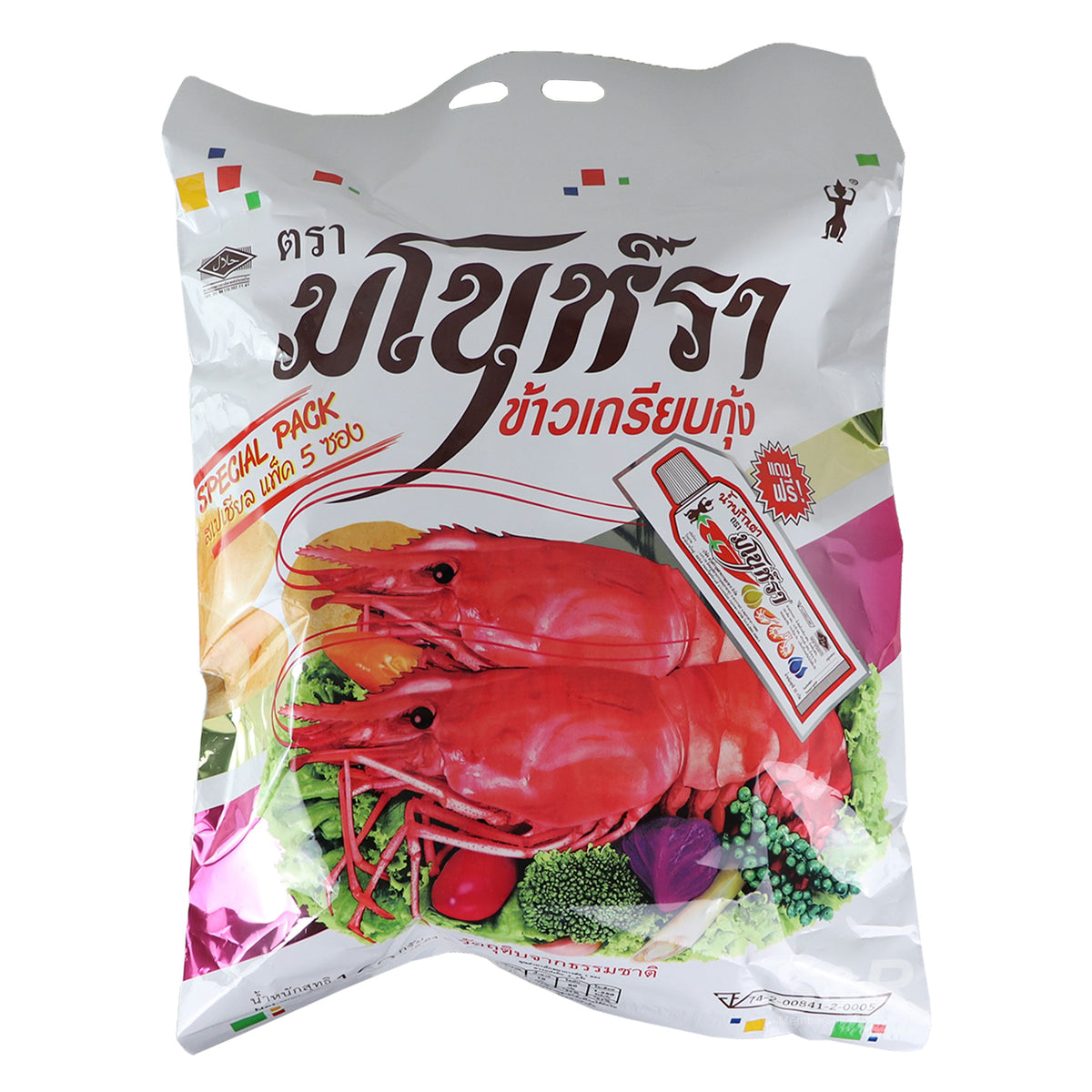 MANORA - Fried Shrimp Chips 160g (5 packs) HALAL