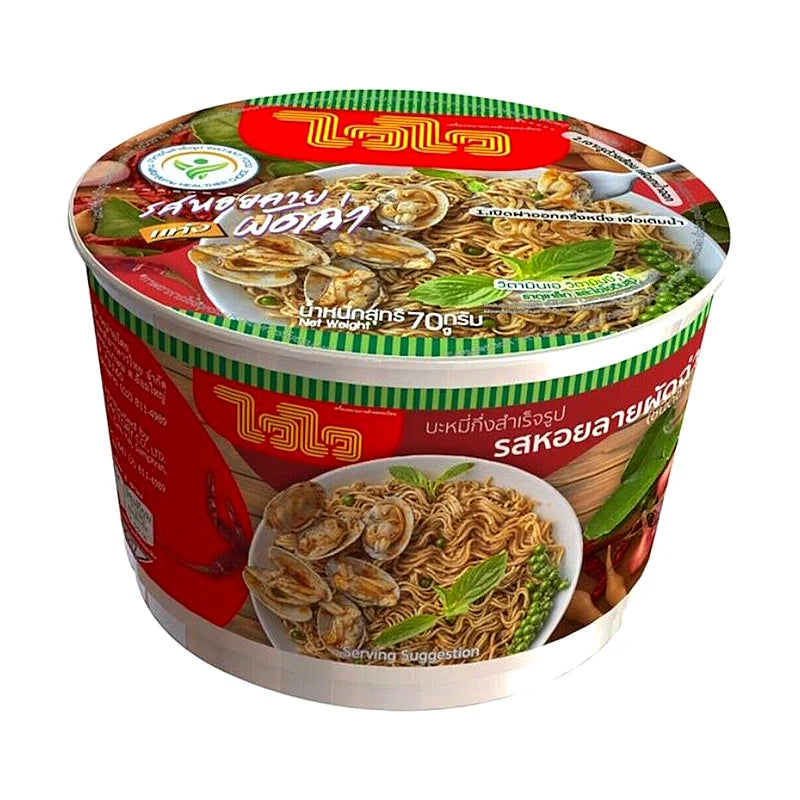 Wai Wai Instant Noodles Pad Char Baby Clams Flavour (Bow)