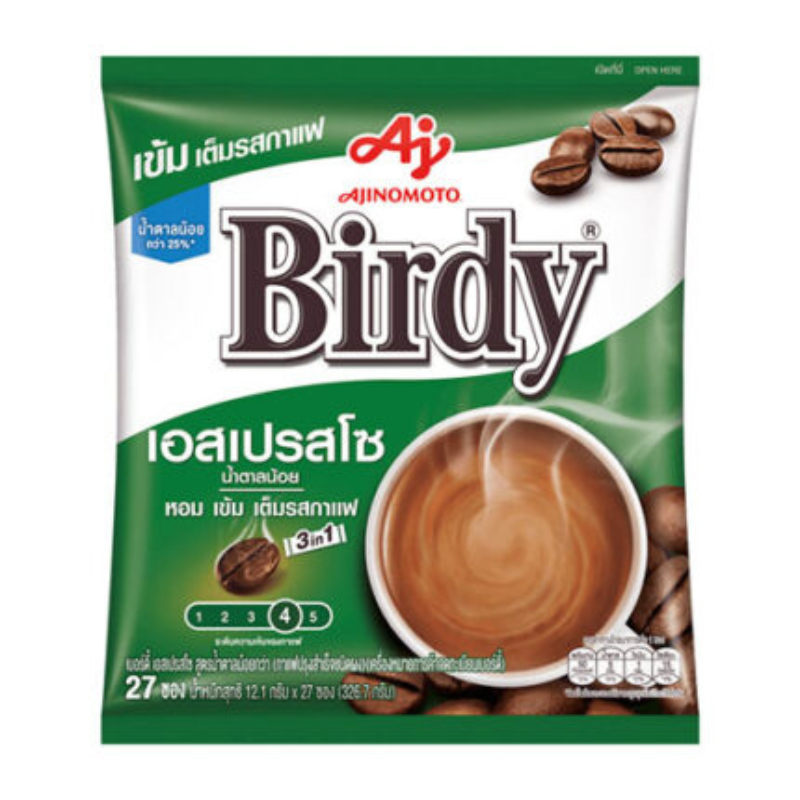 AJINOMOTO - BIRDY ESPRESSO LESS SUGAR (GREEN PACKET)