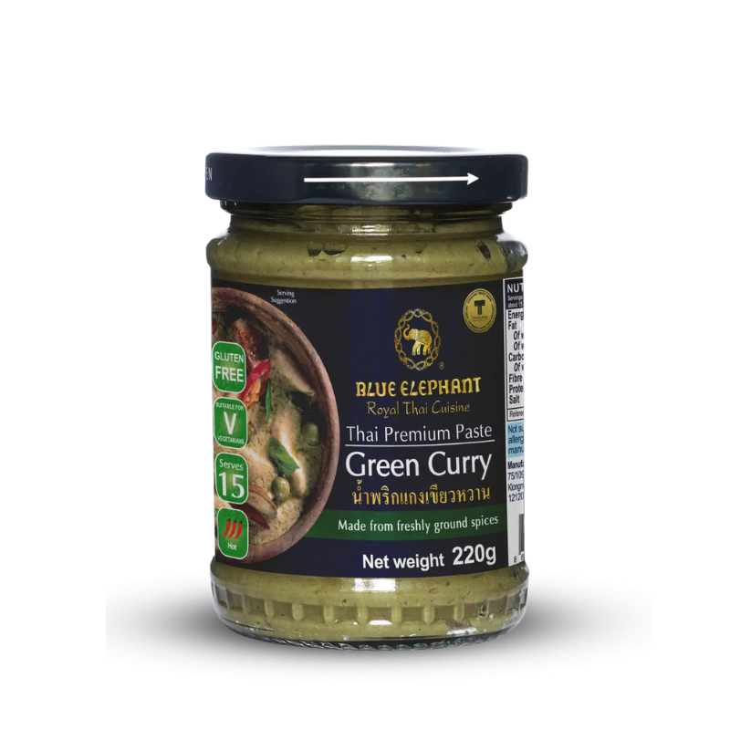 BLUE ELEPHANT THAI PREMIUM PASTE - GREEN/RED CURRY PASTE 220G