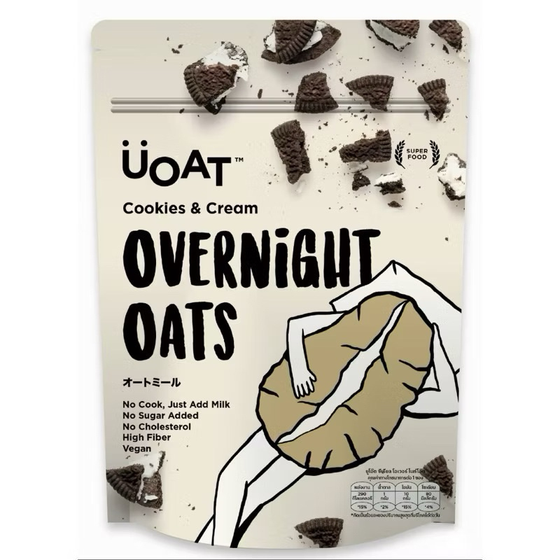 OVERNIGHT OATS COOKIES & CREAM | CHOCOLATE LAVA (UOAT BRAND)