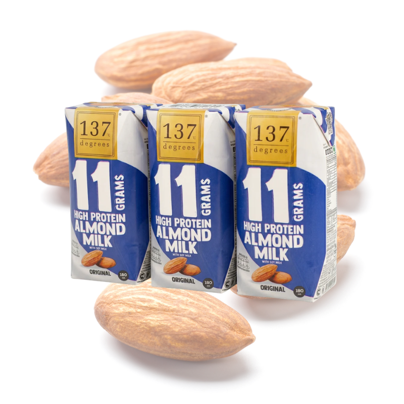 137 Degrees High Protein Almond Milk (with Isolated Soy Protein) 180mlX3S