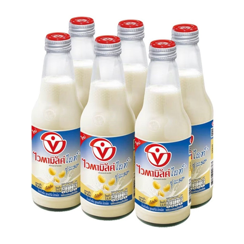 VITAMILK LIGTH SOY MILK [ GLASS BOTTLE ] 300ML [HALAL]