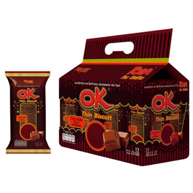 OK THIN BISCUIT MILK | CHEESE | SEAWEED | PIZZA | CHOCOLATE FLAVOR
